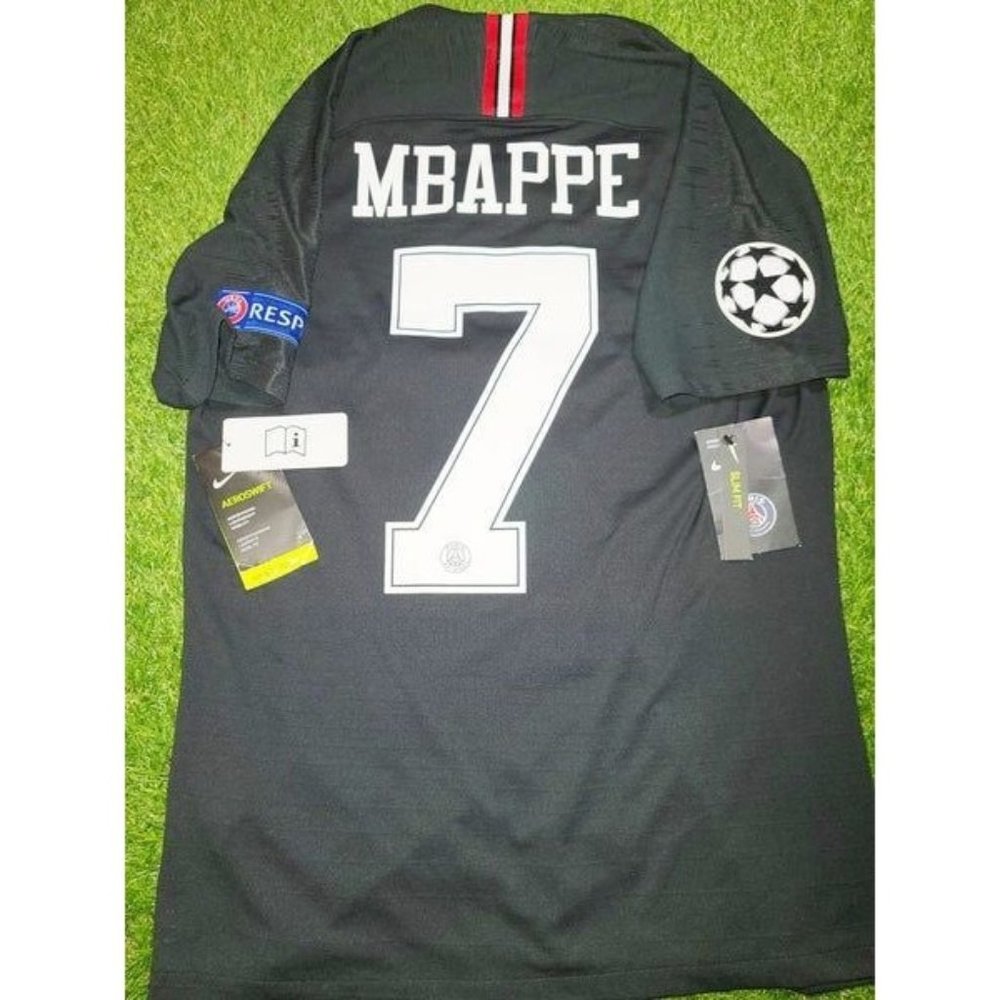 Mbappe Paris Saint Germain VAPORKNIT PSG Jordan Soccer Jersey BNWT M